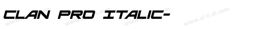 clan pro Italic字体转换